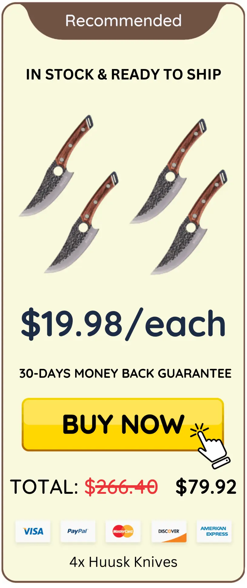 Huusk Knives best offer package price