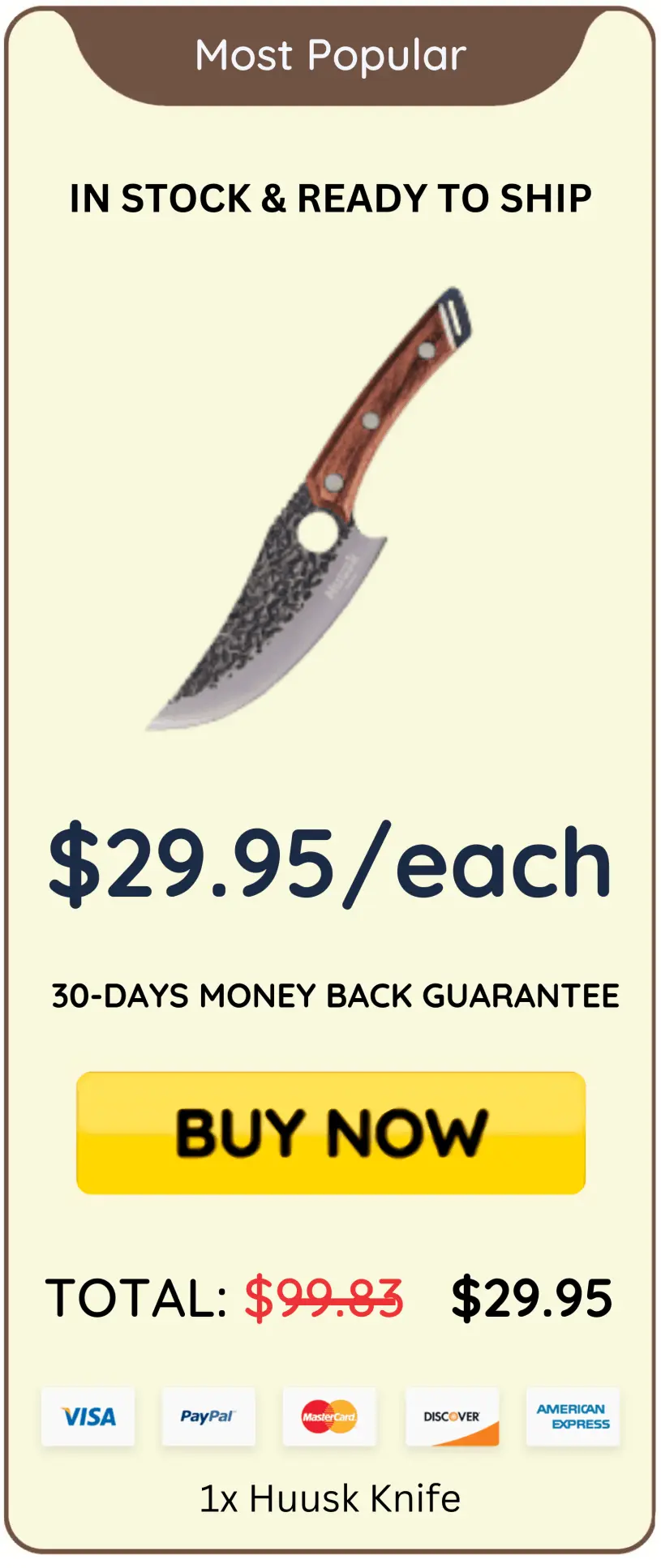 Huusk Knives offer price